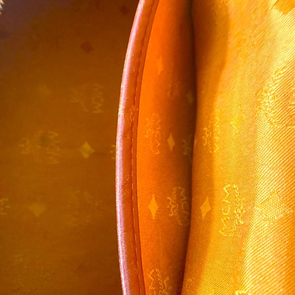 SOLD 7/26/2025 Authentic MCM Vintage Cognac Visetos Boston Bag - Picture 7 of 11